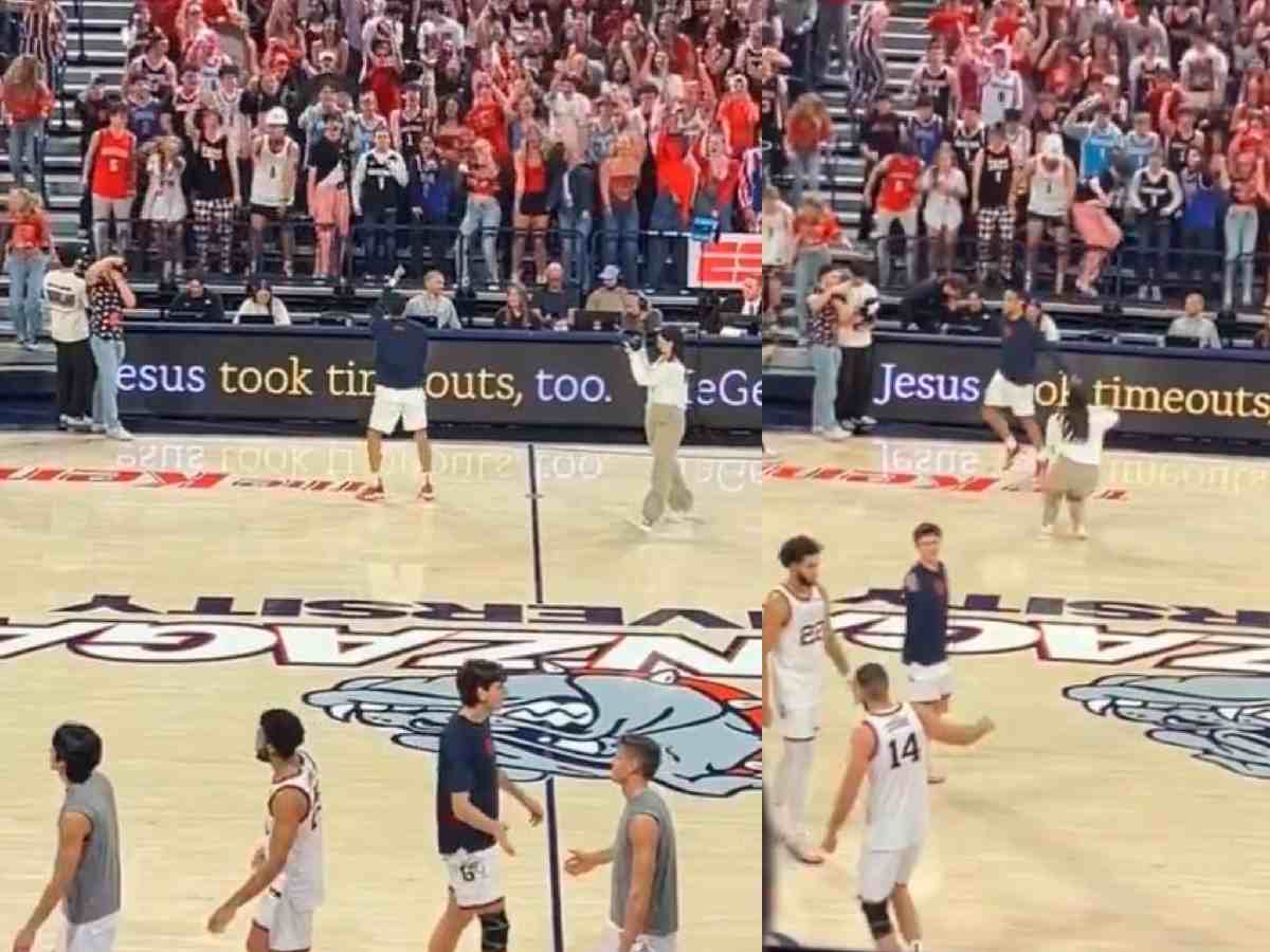 “College hoop is better than NBA” – Ecstatic Gonzaga University basketball crowd SHAKE THE BUILDING with sensational atmosphere leaving fans in awe