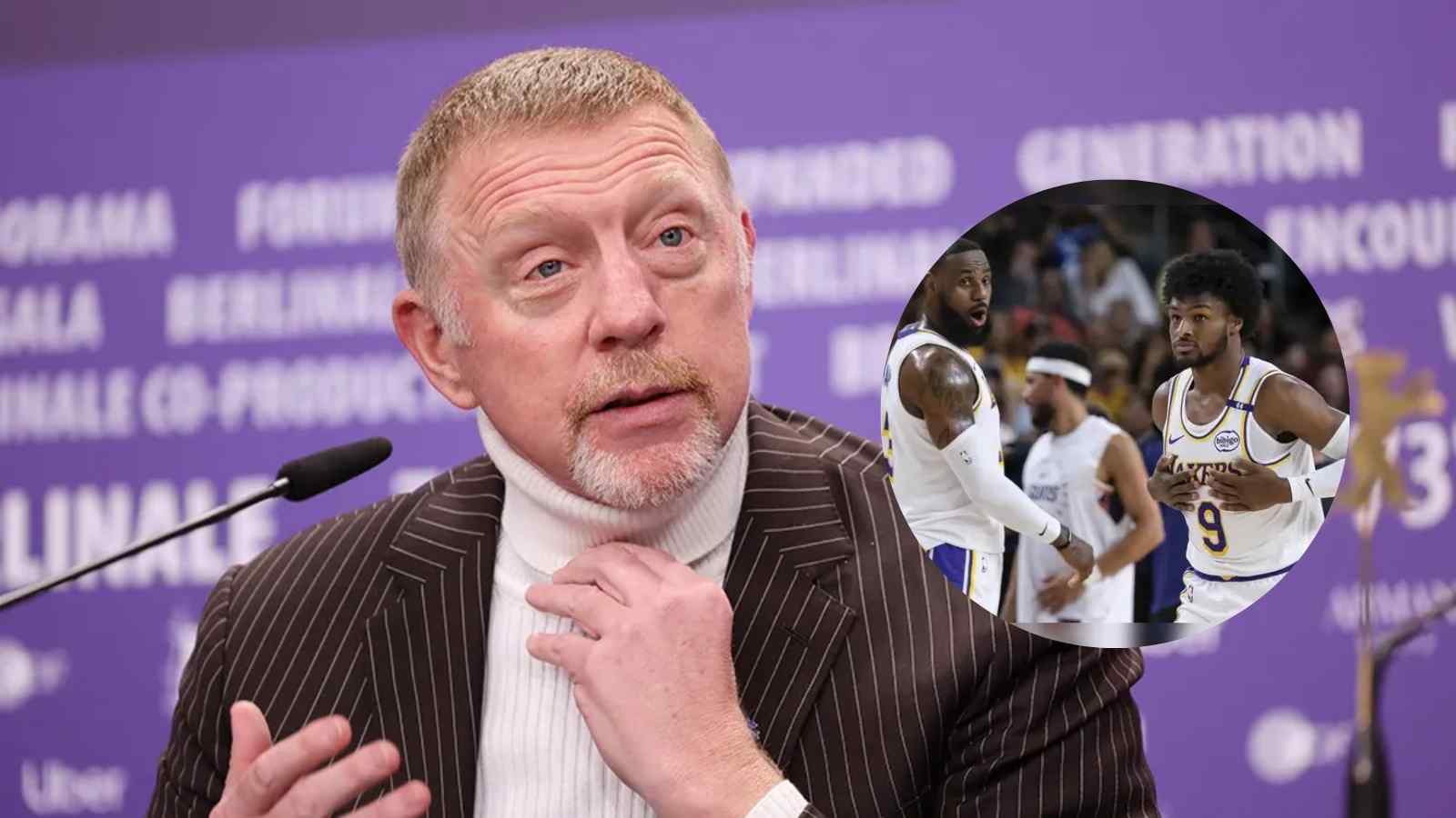 Boris Becker responds to LeBron James and his son Bronny making NBA history as the first father-son duo to play together