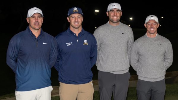 Brooks Koepka, Bryson DeChambeau, Scottie Scheffler and Rory McIlroy