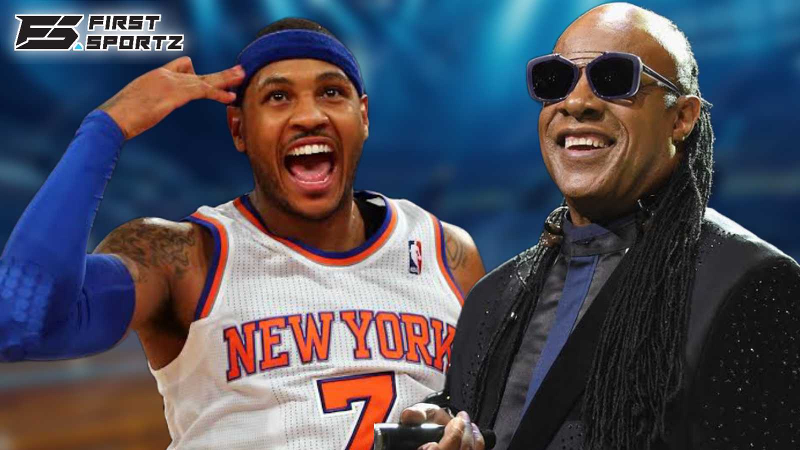 “Love watching you play!” – Carmelo Anthony shares hilarious story involving music icon Stevie Wonder at NBA All-Star game