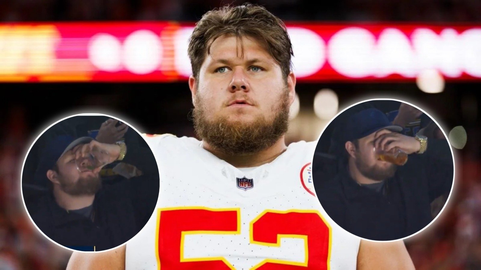 (Video) Chiefs’ Creed Humphrey, pumped up, chugs beer at Blues game two days after clinching No.1 seed