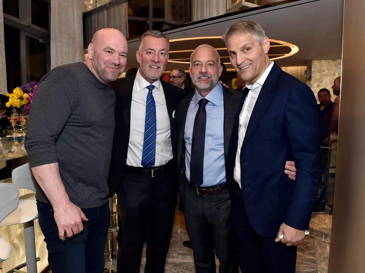 Dana White, Fertitta Brothers and current UFC owner Ari Emmanuel