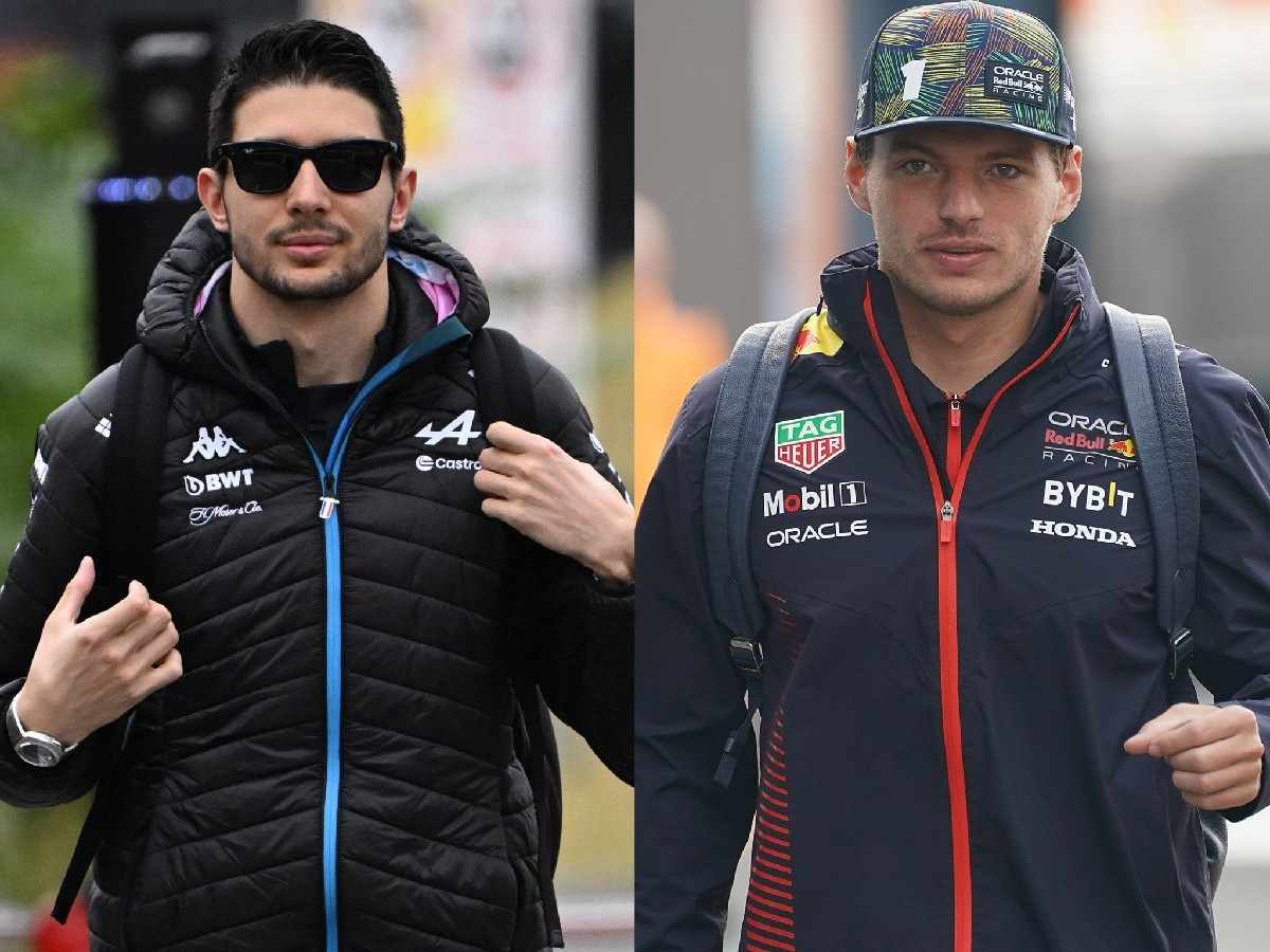 Esteban Ocon and Max Verstappen