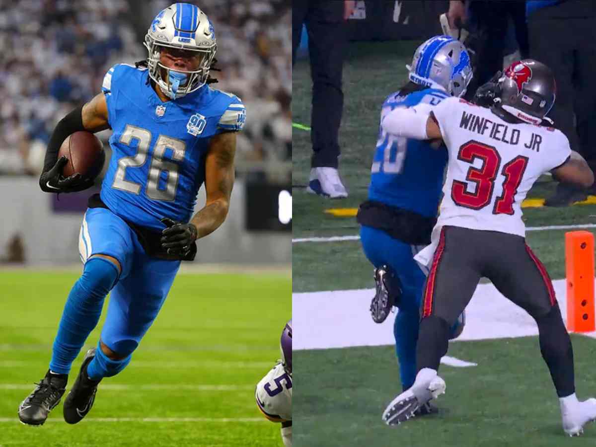 WATCH: Jahmyr Gibbs leaves the Buccaneers’ defense shook with this electric 31-yard touchdown run in the Lions’ Divisional Round victory