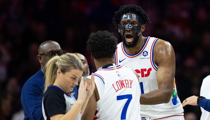 Just Weeks After Getting Suspended For Shoving a Reporter, Joel Embiid Angrily Rushes Female Ref and Gets Ejected