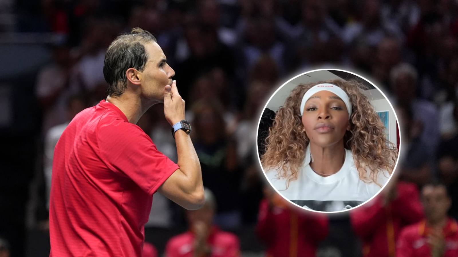 WATCH: Serena Williams wears Rafael Nadal’s gear in a special retirement tribute