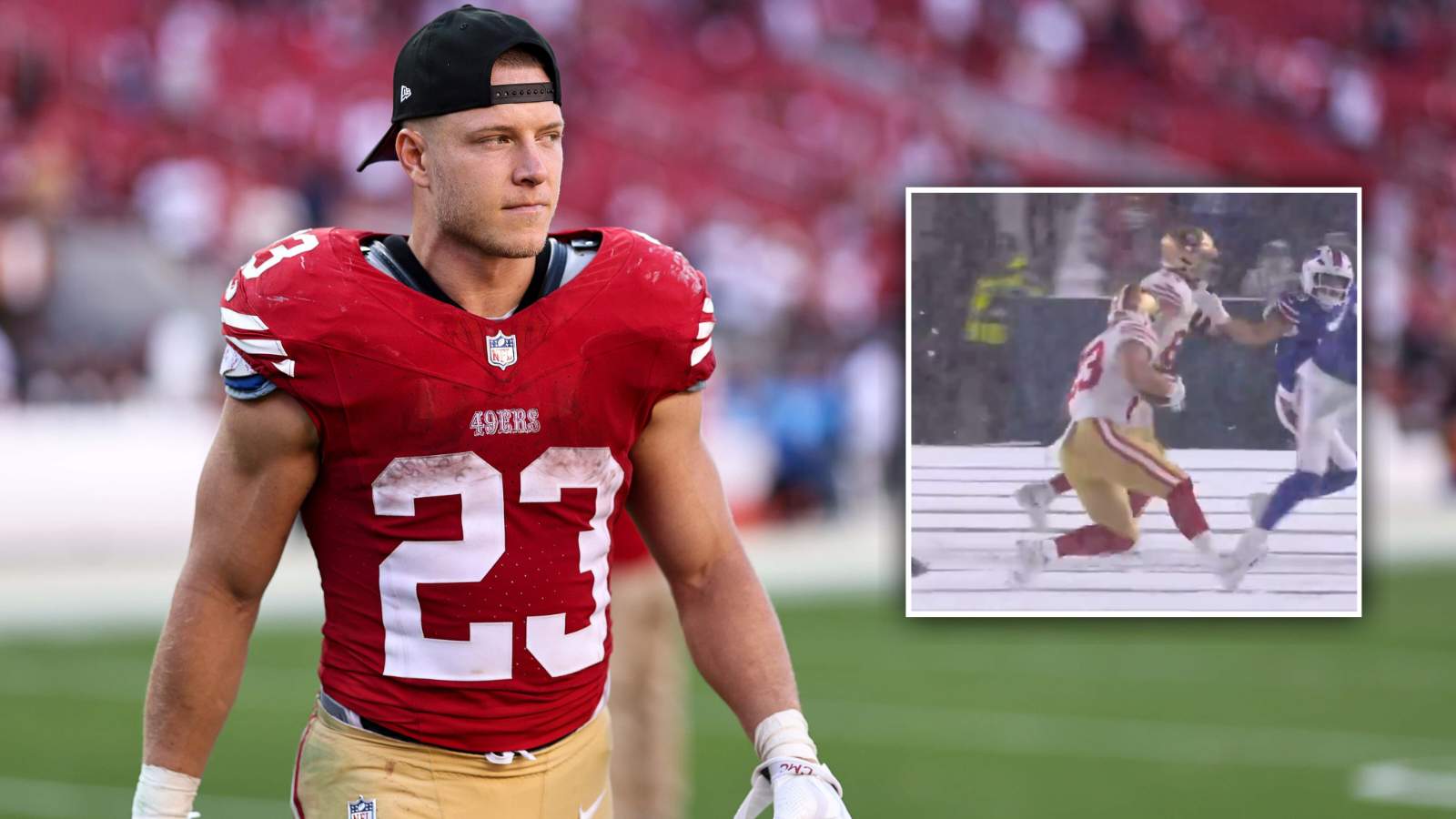 Christian McCaffrey injured again? Star running back walks off snow limping