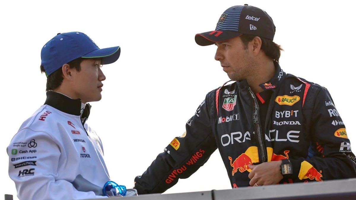 Sergio Perez and Yuki Tsunoda (via Getty Images)