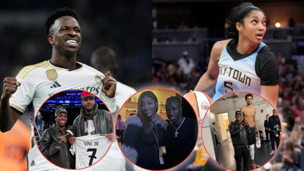 Real Madrid star Vinicius Jr. links up with WNBA star Angel Reese while in the US