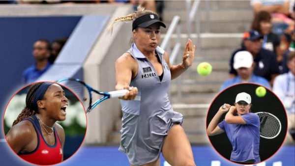 Yulia Putintseva, Coco Gauff, and Iga Swiatek (via US Open/Tennis Gazette/BBC)