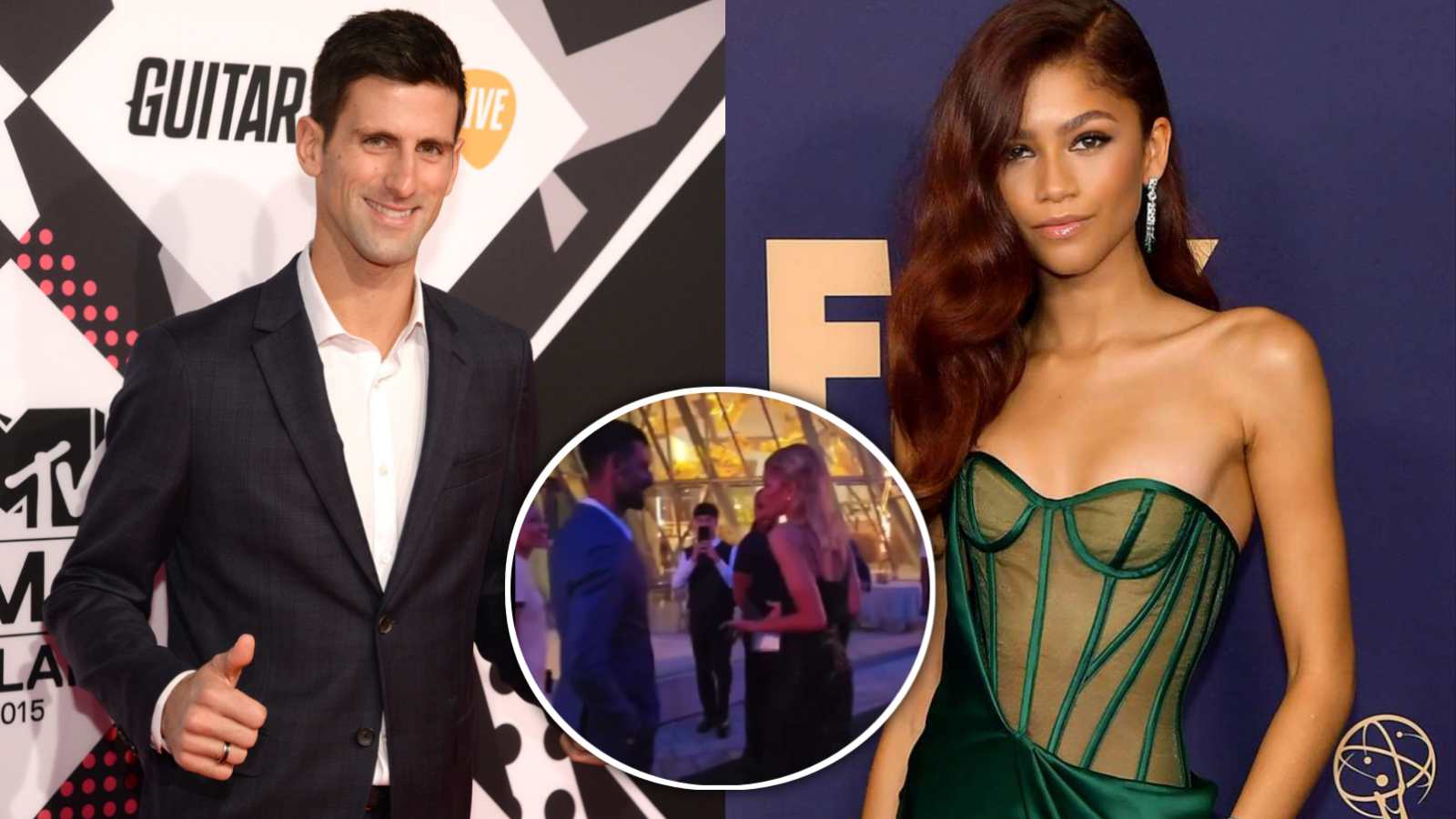 Zendaya in SPARKLING black dress meets tennis legend Novak Djokovic ahead of Paris Olympics 2024